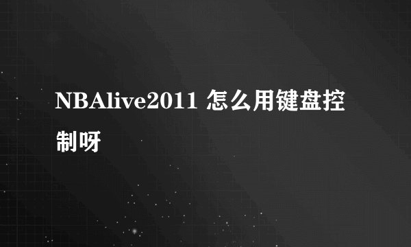 NBAlive2011 怎么用键盘控制呀