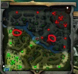 dota黑市商人有几处，大概在图的什么位置。