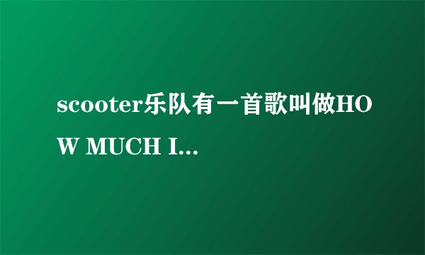 scooter乐队有一首歌叫做HOW MUCH IS THE FISH谁知道这个歌曲翻译？谢谢