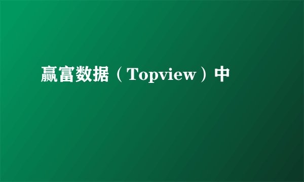 赢富数据（Topview）中