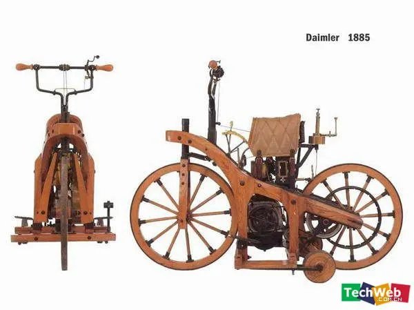 世界上第一辆摩托车其主要材料是：