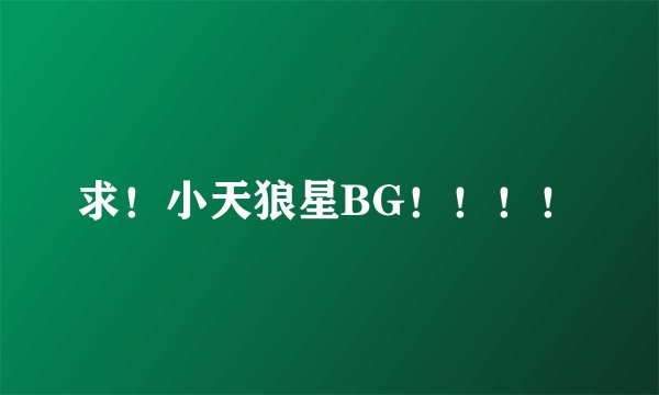 求！小天狼星BG！！！！
