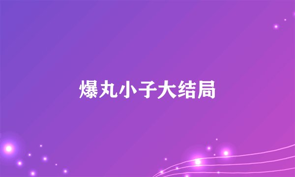 爆丸小子大结局