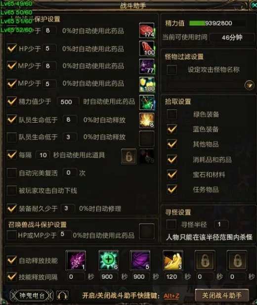 《神鬼世界》大祭司加点技能 挂机设置