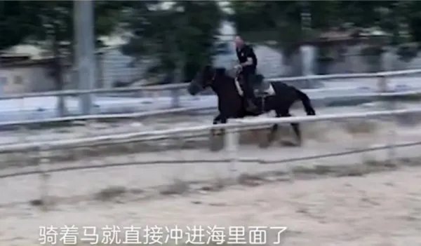 三男子骑马冲入海中救下男孩，为啥英雄们是骑着马去救人？