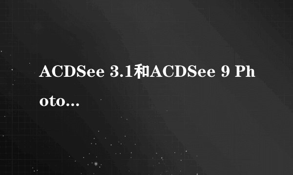 ACDSee 3.1和ACDSee 9 Photo Manager有什么区别？哪个编辑照片比较好？