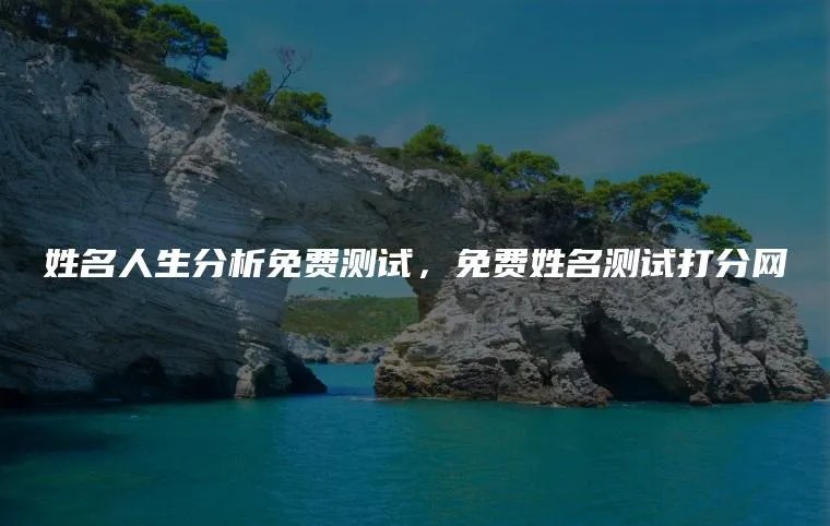 姓名人生分析免费测试，免费姓名测试打分网
