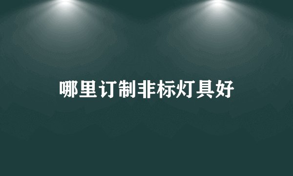哪里订制非标灯具好