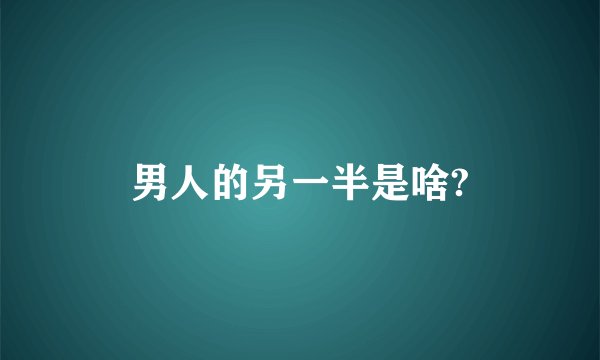 男人的另一半是啥?