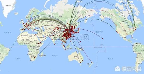 中国哪两个城市航班最多？