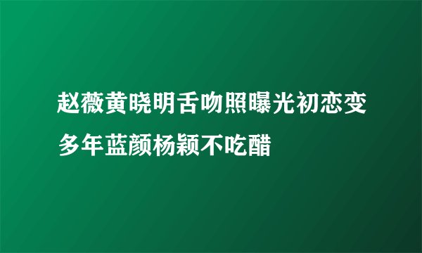 赵薇黄晓明舌吻照曝光初恋变多年蓝颜杨颖不吃醋