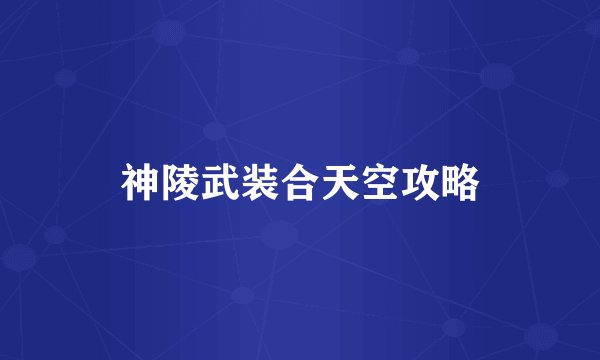 神陵武装合天空攻略