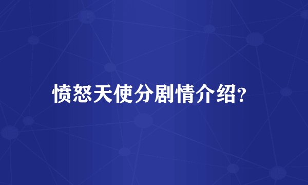 愤怒天使分剧情介绍？