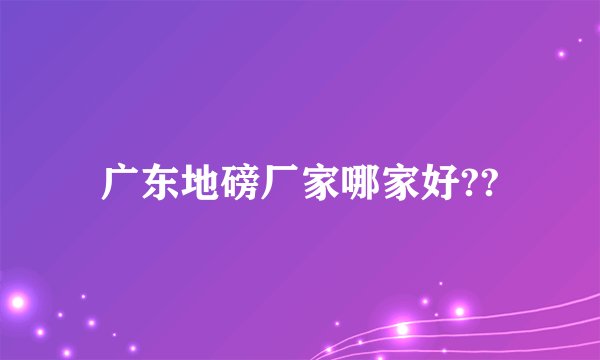 广东地磅厂家哪家好??