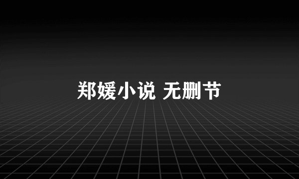 郑媛小说 无删节