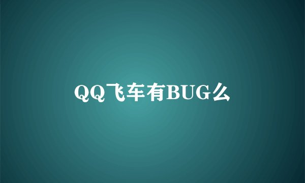 QQ飞车有BUG么