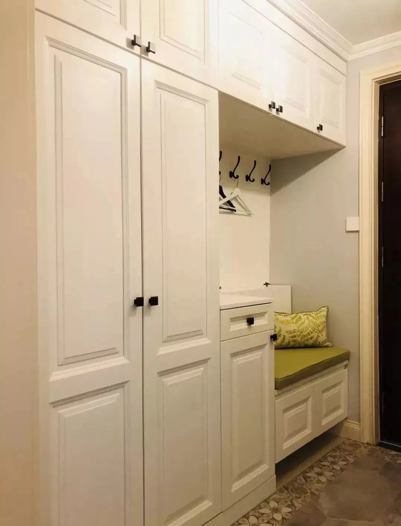 鞋柜+换鞋凳很美组合，进门再也不用站着换鞋了！