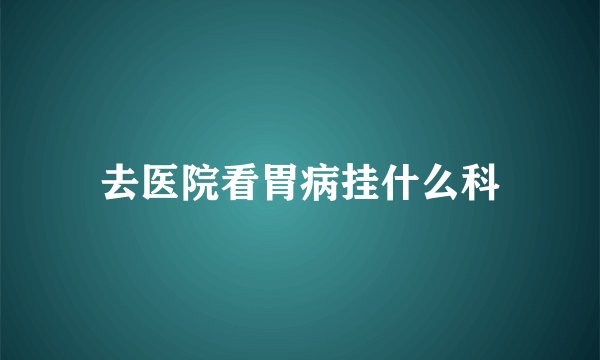 去医院看胃病挂什么科