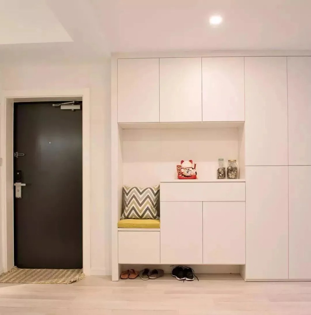 鞋柜+换鞋凳很美组合，进门再也不用站着换鞋了！