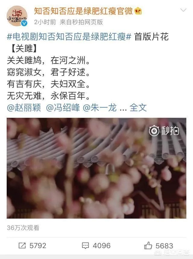 赵丽颖主演的《知否知否应是红肥绿瘦》爆出正式首款片花，怎么看待呢？