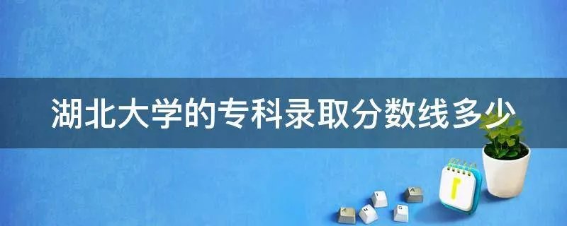 湖北大学的专科录取分数线多少