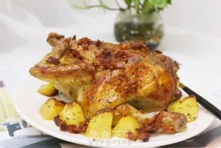 嫩烤全鸡#烤箱美食#