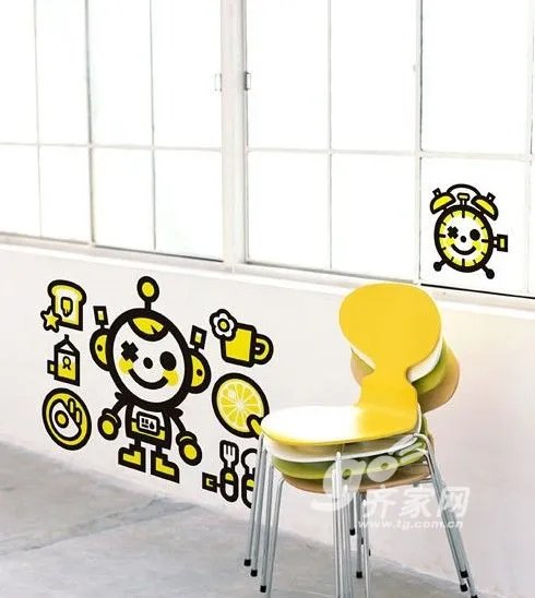 萌翻儿童房 10款可爱卧室背景墙贴