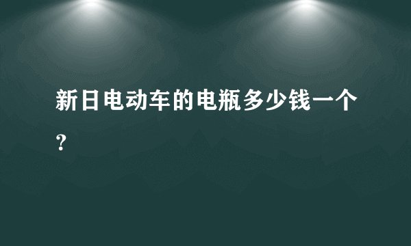 新日电动车的电瓶多少钱一个？