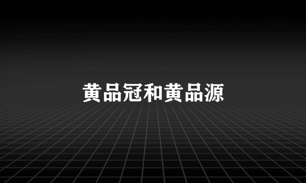 黄品冠和黄品源