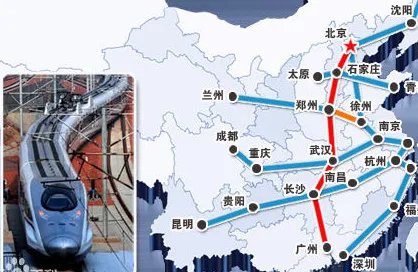 郑州到北京的途经站点。