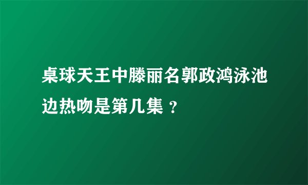 桌球天王中滕丽名郭政鸿泳池边热吻是第几集 ？
