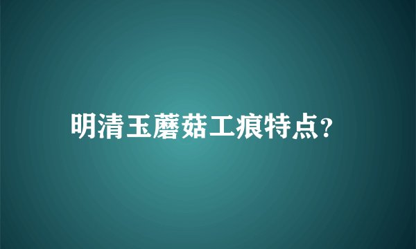 明清玉蘑菇工痕特点？