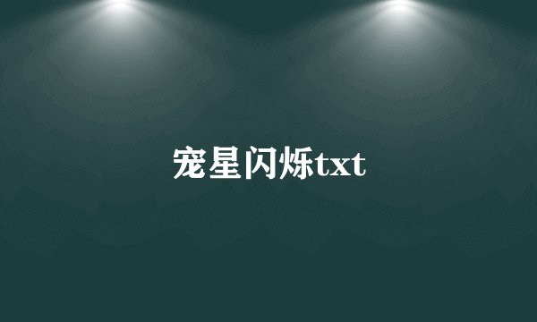 宠星闪烁txt