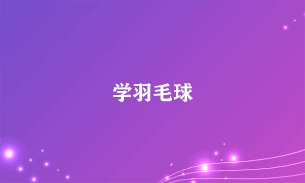 学羽毛球