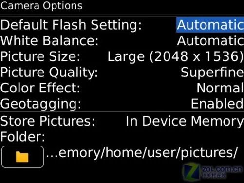 轻巧机身320万AF高分屏幕 黑莓8900试用