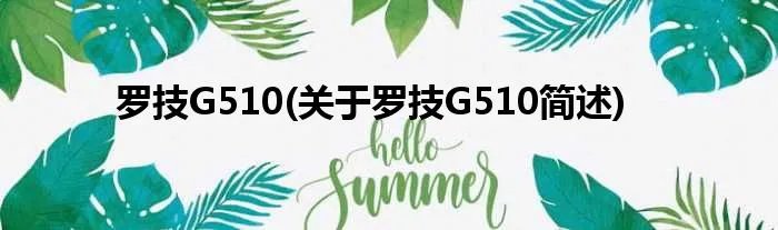 罗技G510(关于罗技G510简述)
