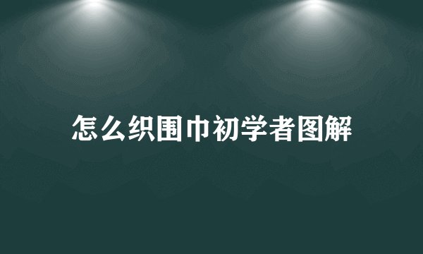 怎么织围巾初学者图解