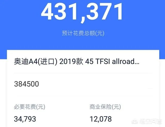 河北地区的奥迪A4 Allroad多少钱能落地？