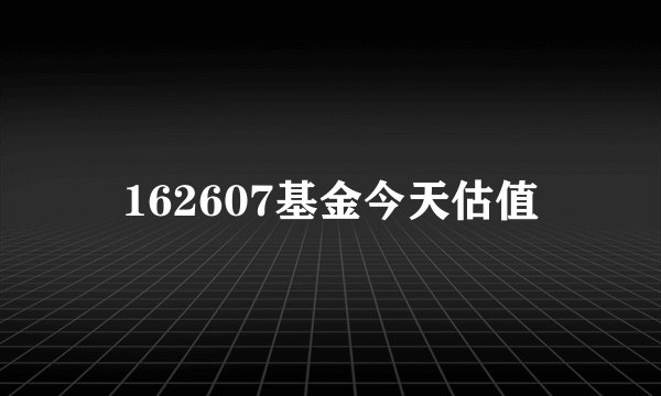 162607基金今天估值