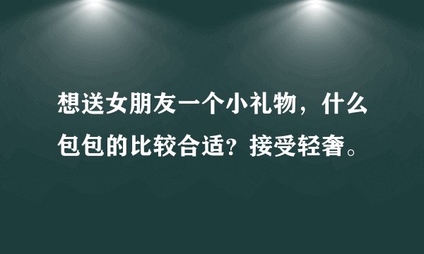 想送女朋友一个小礼物，什么包包的比较合适？接受轻奢。