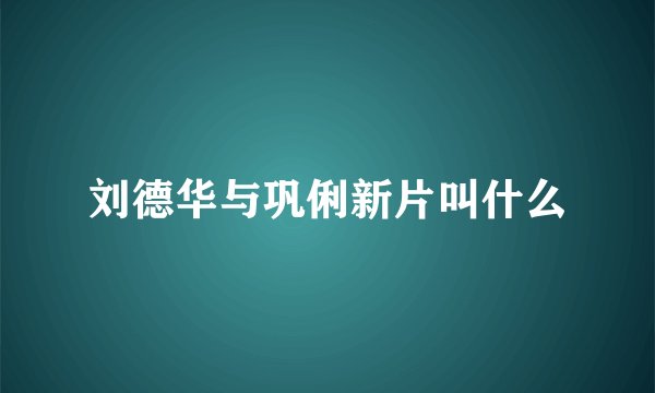 刘德华与巩俐新片叫什么