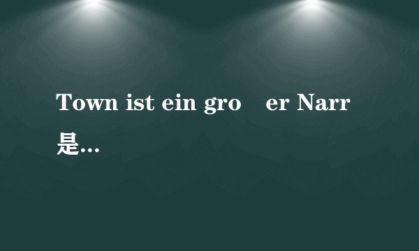 Town ist ein großer Narr是什么意思
