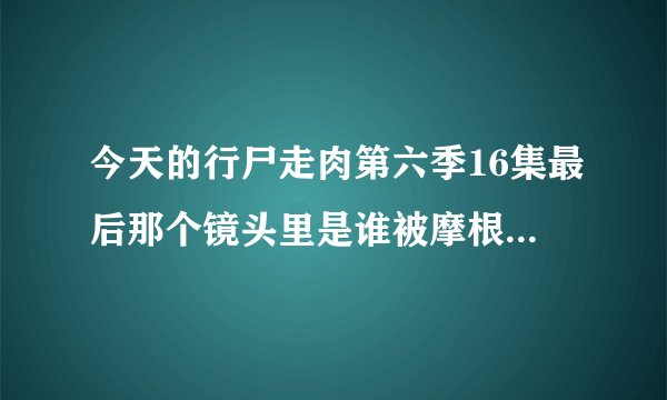 今天的行尸走肉第六季16集最后那个镜头里是谁被摩根打死了？