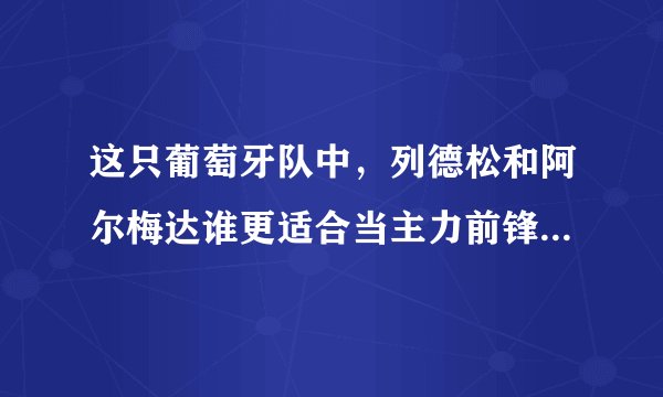 这只葡萄牙队中，列德松和阿尔梅达谁更适合当主力前锋？请说明，谢谢~~