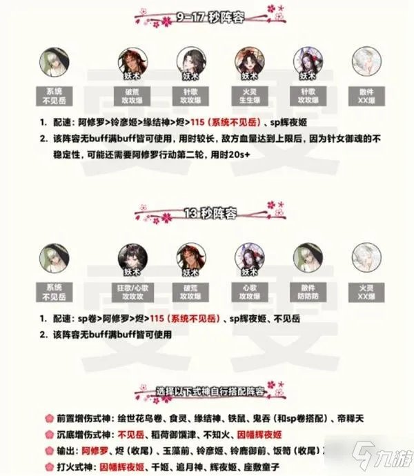 《阴阳师》观山不见山途漫漫未满buff阵容搭配攻略