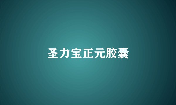 圣力宝正元胶囊