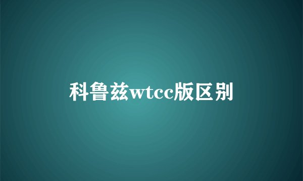 科鲁兹wtcc版区别