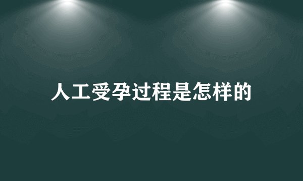 人工受孕过程是怎样的