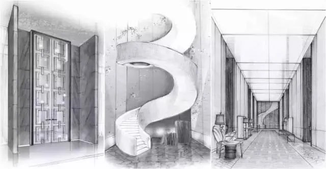 室内-手绘原稿与设计理念