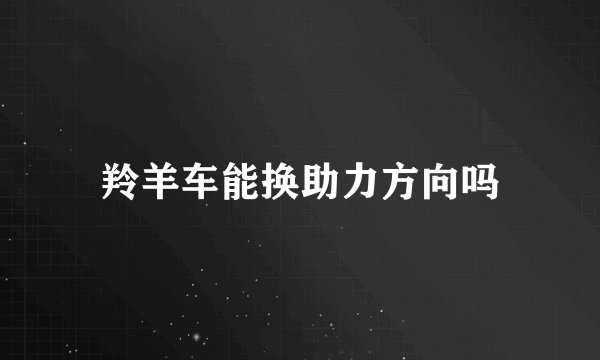 羚羊车能换助力方向吗